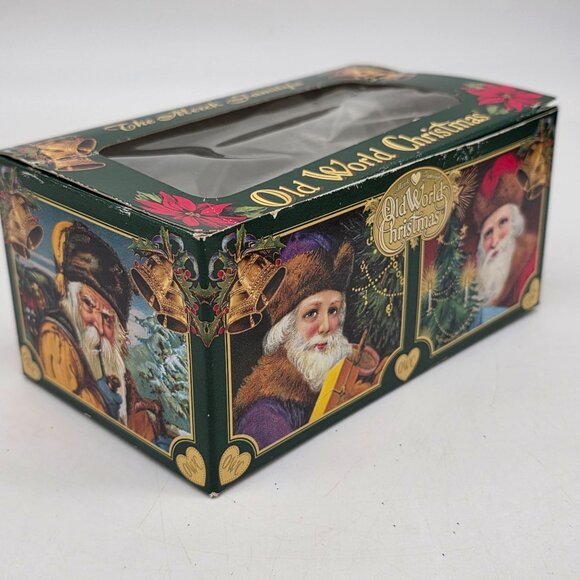 Old World Christmas Blue Seahorse Ornament Glass Blown Hand-Painted Box - Picture 12 of 16